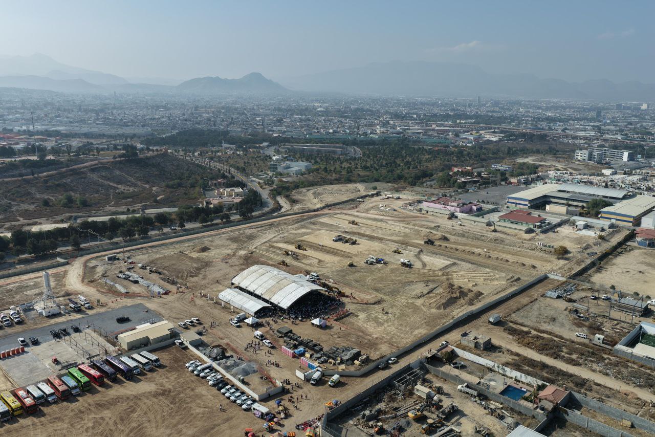 Vista aérea del terreno donde inicia la construcción del Hospital Regional IMSS en Saltillo, Coahuila