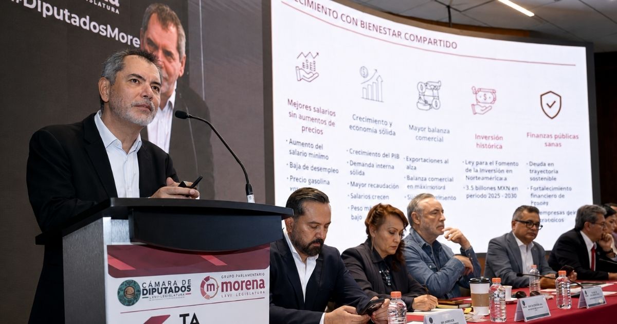 Édgar Amador Zamora expone la estrategia tributaria para 2027 durante una reunión plenaria en la Cámara de Diputados