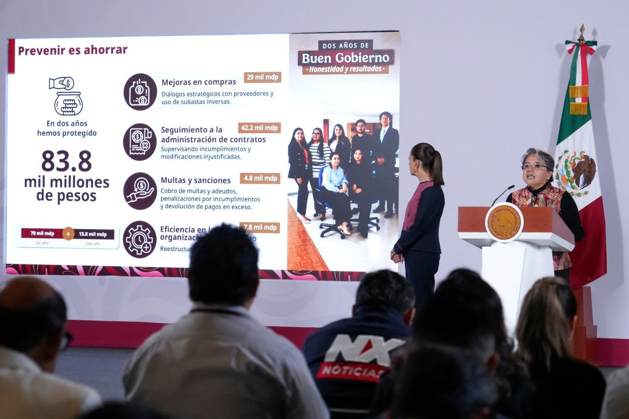 Presentación de Buen Gobierno con el desglose de 83.8 mil millones de pesos protegidos en dos años