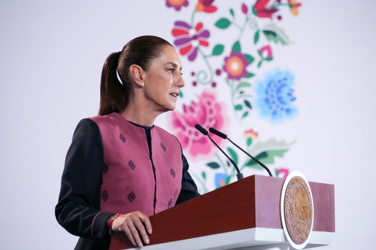 Claudia Sheinbaum durante la Conferencia del Pueblo del 22 de septiembre de 2026