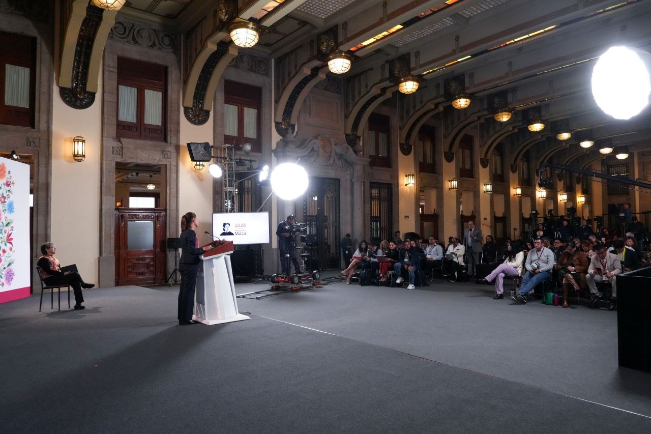 Claudia Sheinbaum durante la Conferencia del Pueblo del 22 de septiembre de 2026