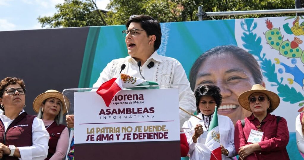 Paulo García encabeza acto de Morena CDMX durante las asambleas informativas en Tlatelolco
