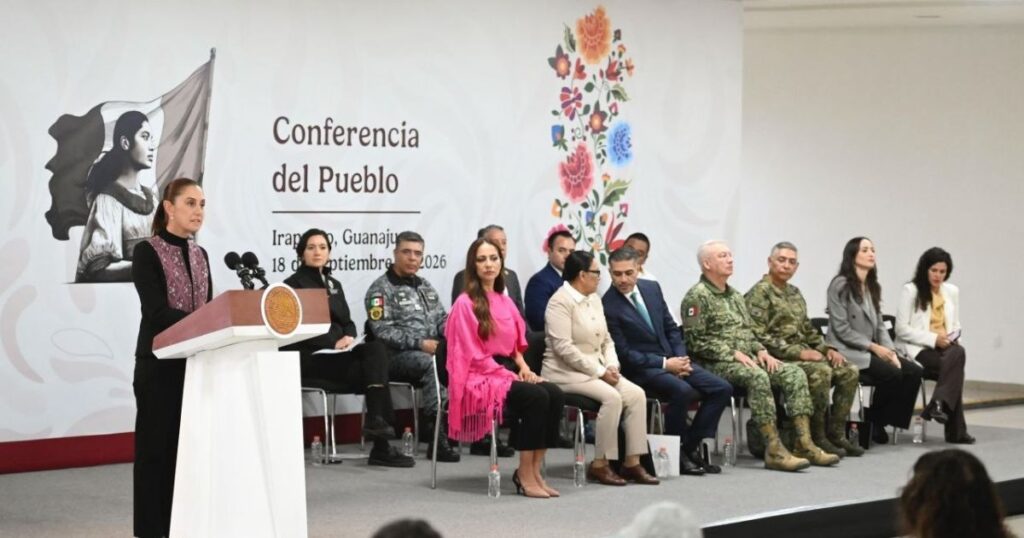 Claudia Sheinbaum encabeza conferencia en Guanajuato tras decomiso de huachicol