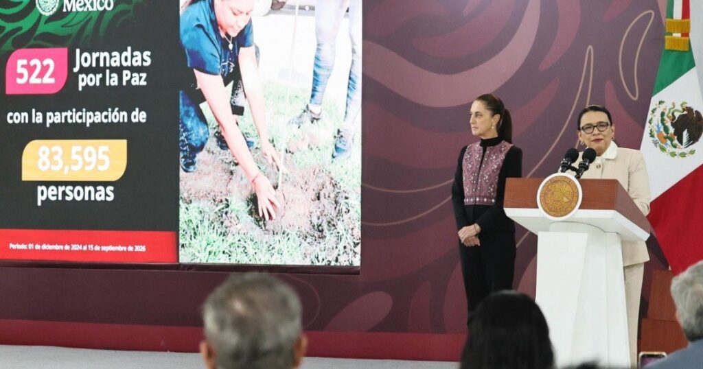 Rosa Icela Rodríguez presenta las Jornadas por la Paz en Guanajuato durante la Conferencia del Pueblo