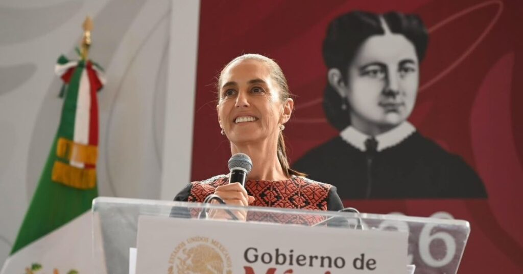 Claudia Sheinbaum durante el informe Honestidad y Resultados en Guanajuato