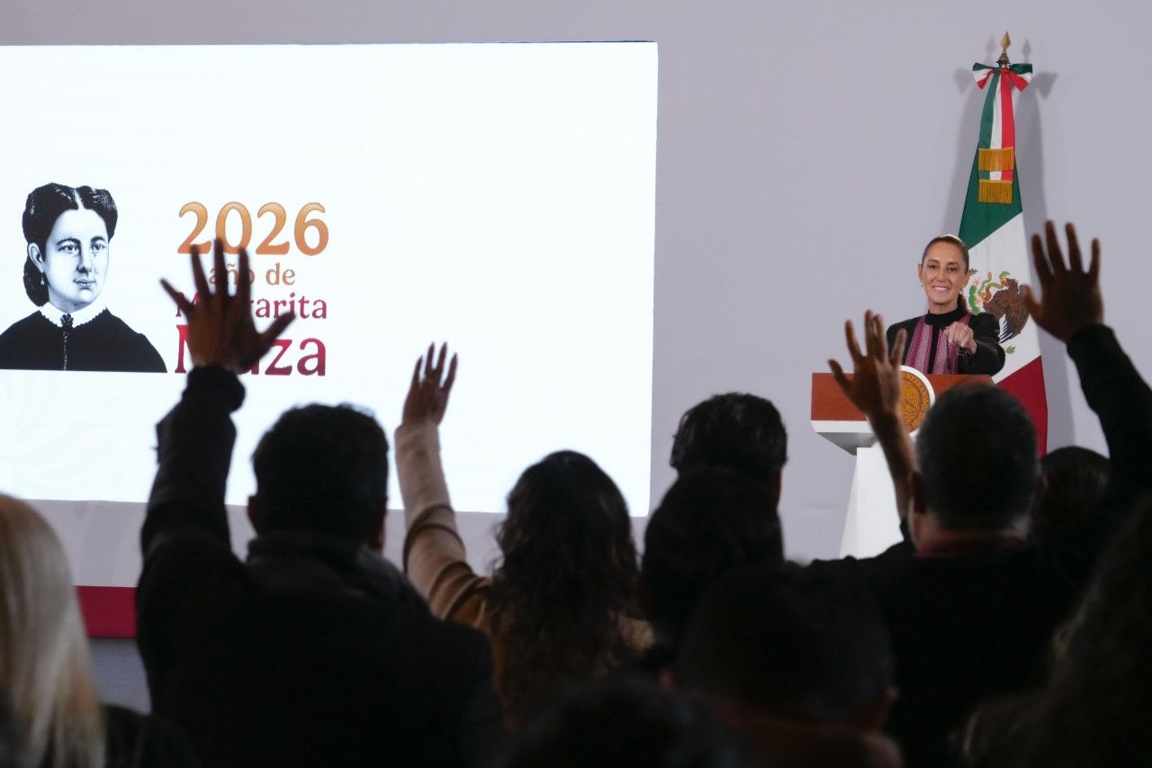 Claudia Sheinbaum durante conferencia sobre el reporte de EU y la cooperación en seguridad