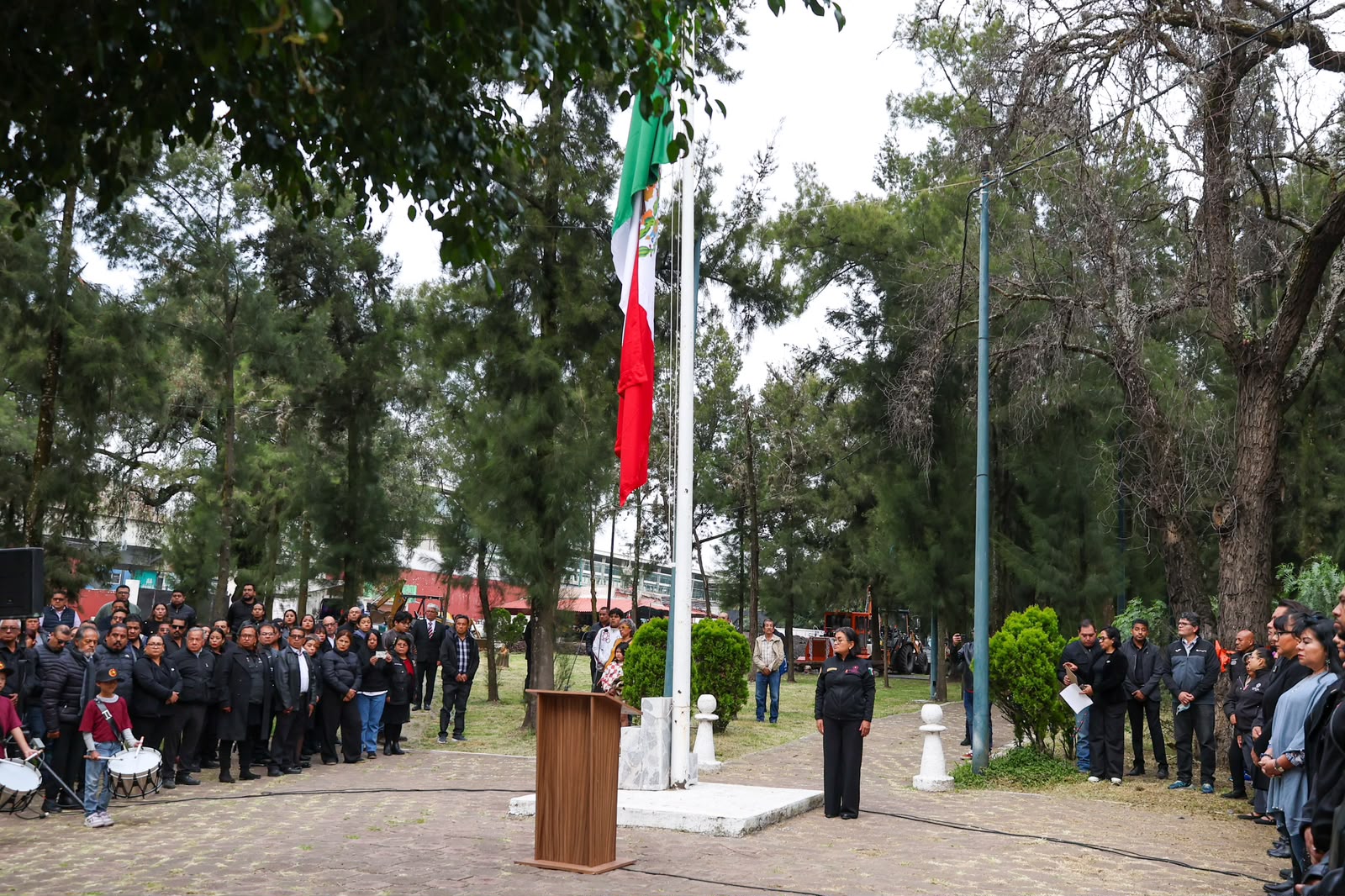 Aleida Alavez durante la ceremonia luctuosa en Iztapalapa